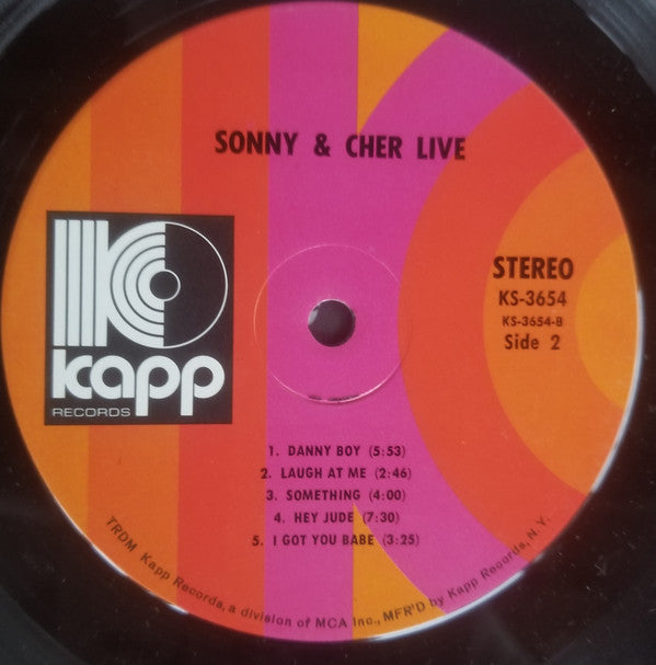Sonny & Cher : Sonny & Cher Live (LP, Album, RP, Gat)