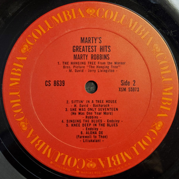 Marty Robbins : Marty's Greatest Hits (LP, Comp, RE, Ter)