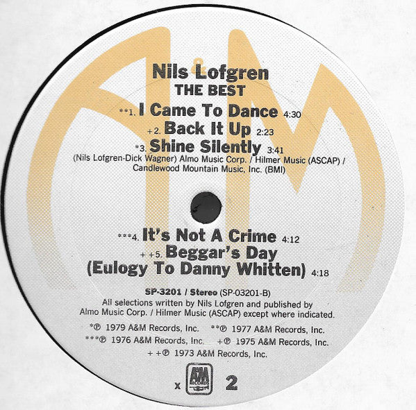 Nils Lofgren : The Best (LP, Comp)