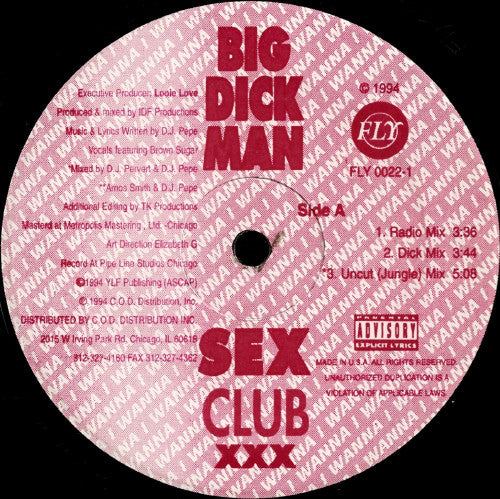 Sex Club : Big Dick Man (12")