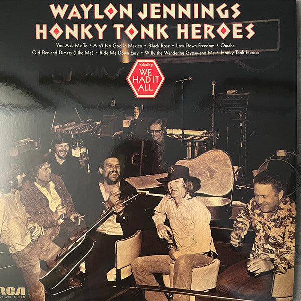 Waylon Jennings : Honky Tonk Heroes (LP, Album, Club, RE, RM, Ora)