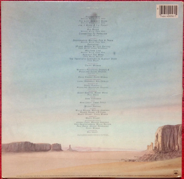 Waylon Jennings, Willie Nelson, Johnny Cash, Kris Kristofferson : Highwayman (LP, Album, Car)