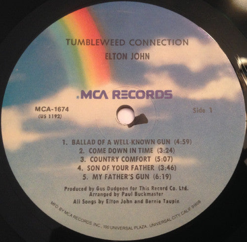 Elton John : Tumbleweed Connection (LP, Album, RE)