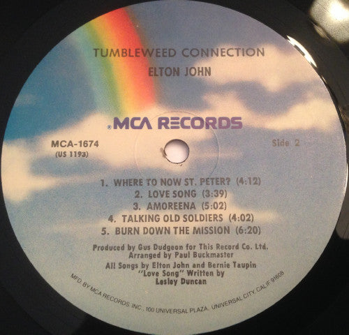 Elton John : Tumbleweed Connection (LP, Album, RE)