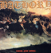 the album cover for Bathory - Blood Fire Death