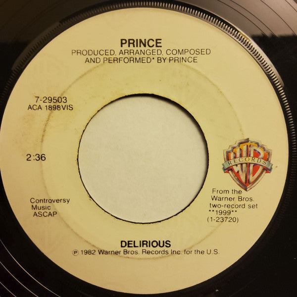 Prince : Delirious (7", Single, Jac)