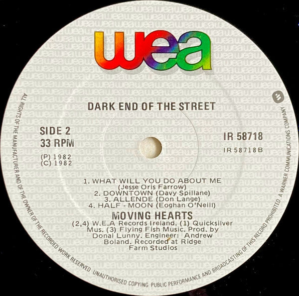 Moving Hearts : Dark End Of The Street (LP, Album)