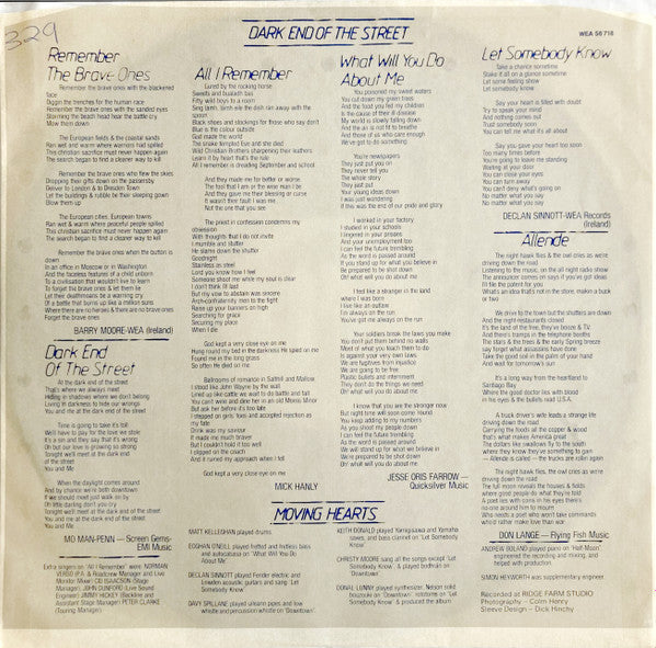 Moving Hearts : Dark End Of The Street (LP, Album)