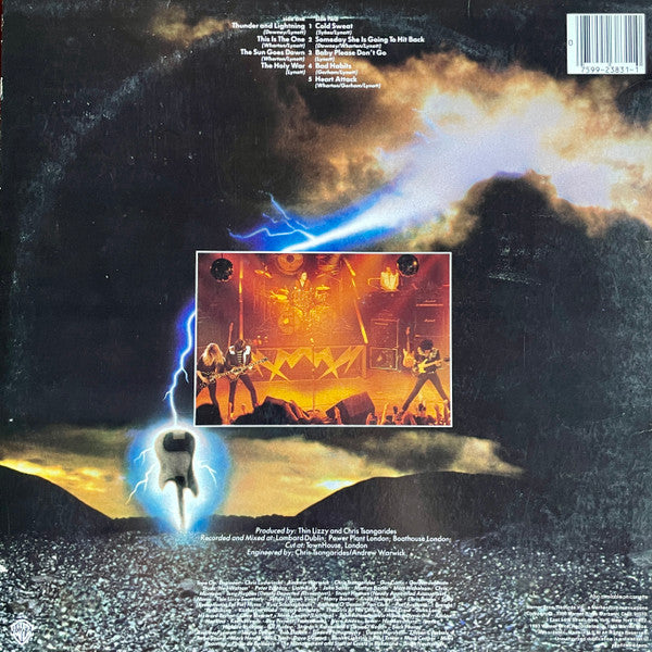 Thin Lizzy : Thunder And Lightning (LP, Album, Jac)