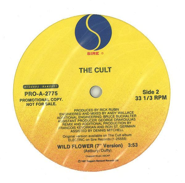 The Cult : Wild Flower (12", Promo)