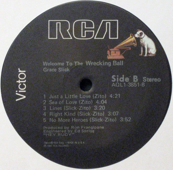 Grace Slick : Welcome To The Wrecking Ball! (LP, Album, Ind)