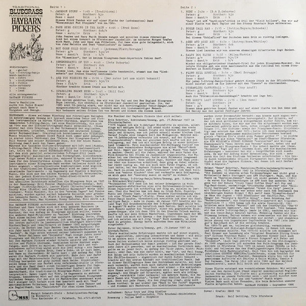 Haybarn Pickers : Traditional Bluegrass Played And Sung By The Haybarn Pickers (LP, Album)