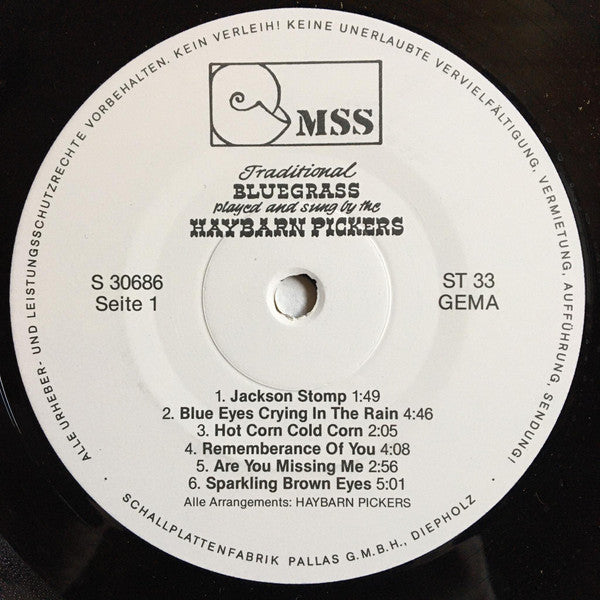 Haybarn Pickers : Traditional Bluegrass Played And Sung By The Haybarn Pickers (LP, Album)