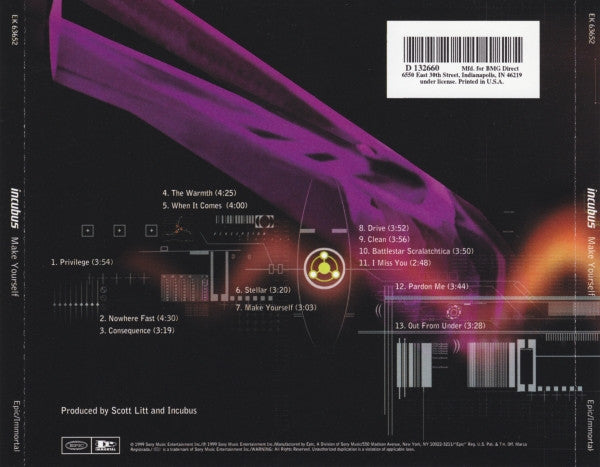 Incubus (2) : Make Yourself (CD, Album, Club)