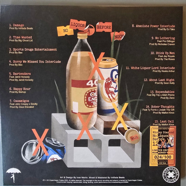 Mickey Diamond : No Liquor Before 12 (LP, Album, Dlx, Ltd, Num, S/Edition, 3-C)