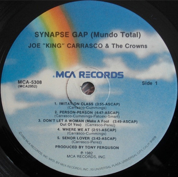 Joe "King" Carrasco And The Crowns* : Synapse Gap (Mundo Total) (LP, Album, Pin)