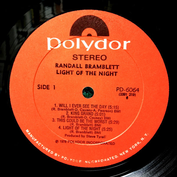 Randall Bramblett : Light Of The Night (LP, Album)