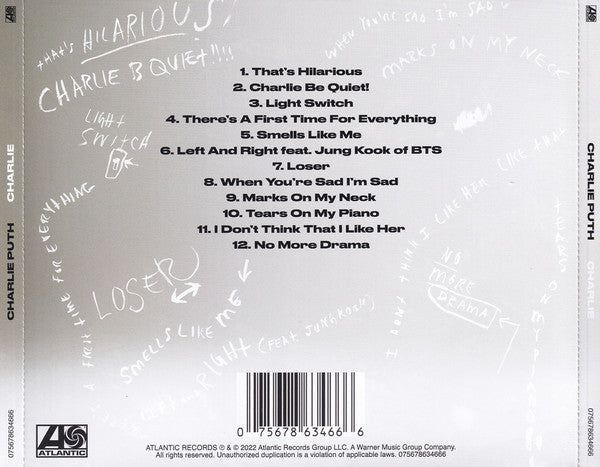 Charlie Puth : Charlie (CD, Album)