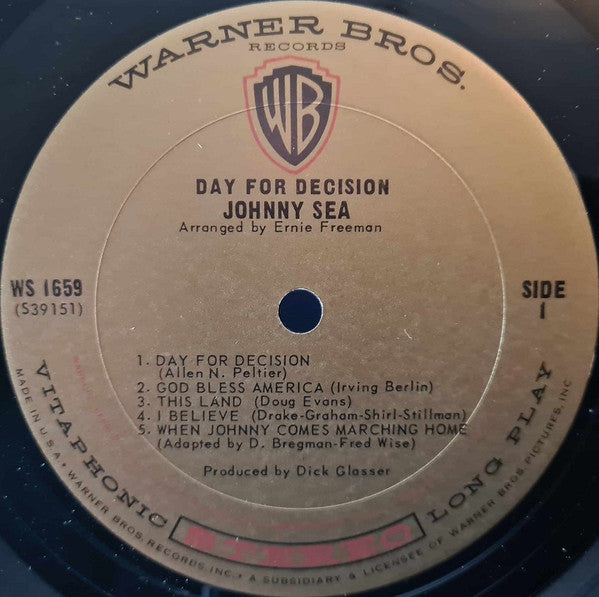 Johnny Sea : Day For Decision (LP, Album)
