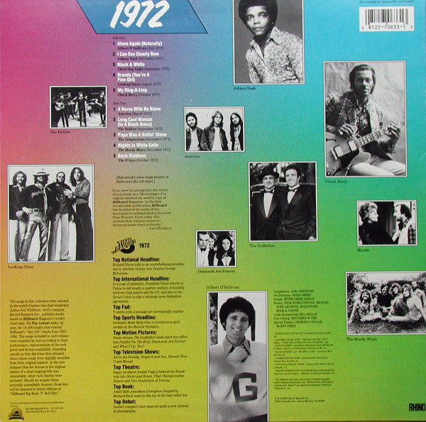Various : Billboard Top Rock'N'Roll Hits - 1972 (LP, Comp)