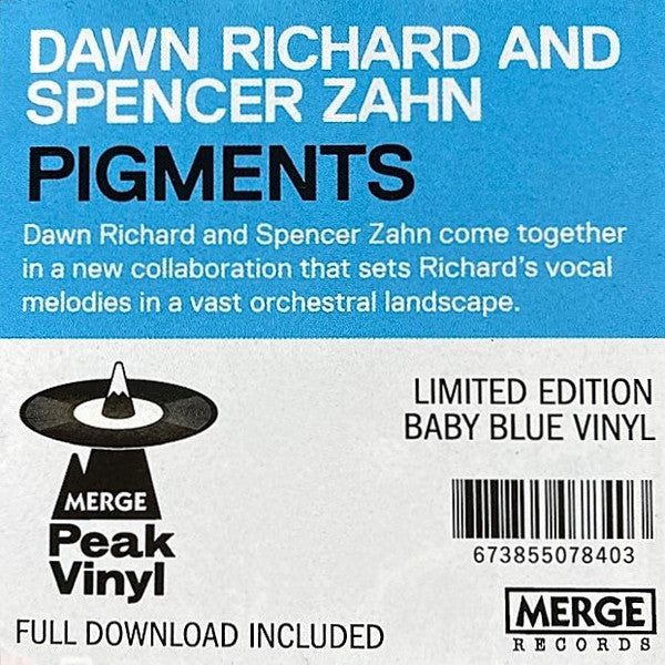 Dawn Richard (2) And Spencer Zahn (2) : Pigments (LP, Album, Ltd, Blu)