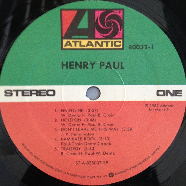 Henry Paul : Henry Paul (LP, Album, Spe)