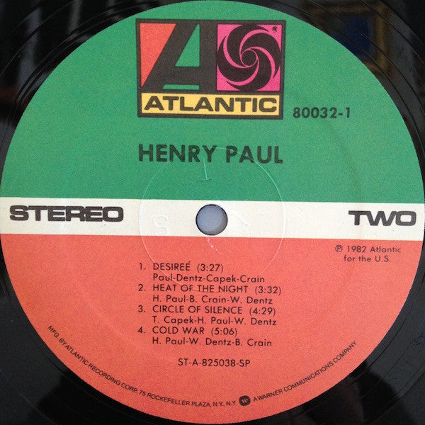 Henry Paul : Henry Paul (LP, Album, Spe)