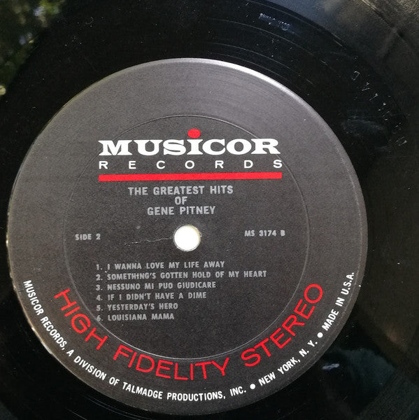 Gene Pitney : The Greatest Hits Of Gene Pitney (LP, Comp)