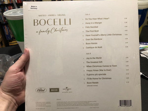 Andrea Bocelli • Matteo Bocelli • Virginia Bocelli : A Family Christmas (LP, Album, Blu)