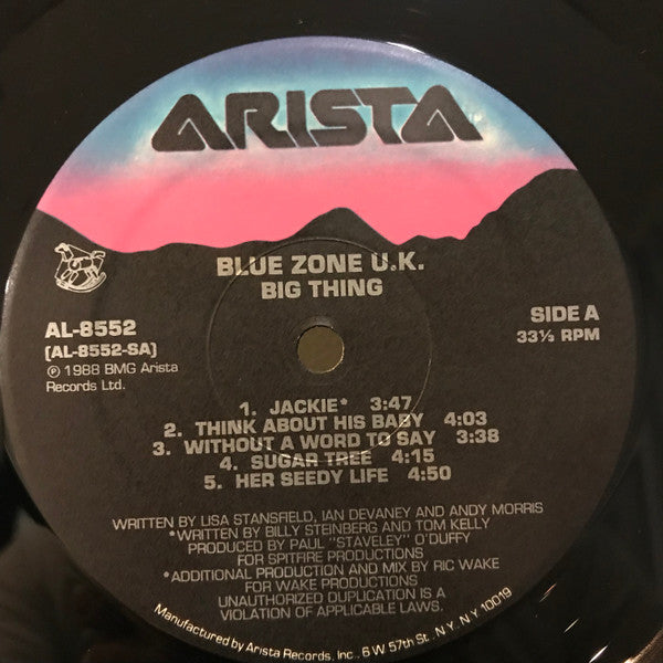 Blue Zöne U. K.* : Big Thing (LP)