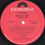 Gloria Gaynor : I've Got You (LP, Album, P/Mixed, All)