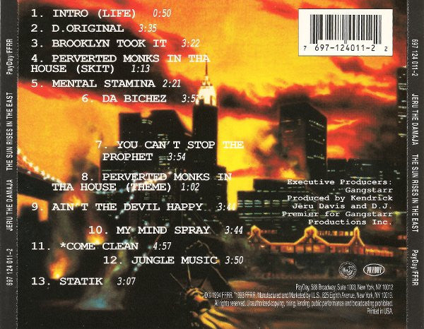 Jeru The Damaja : The Sun Rises In The East (CD, Album, RE, Son)