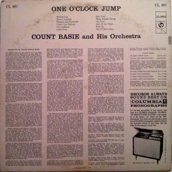 Count Basie : One O'Clock Jump (LP, Album, Mono, Hol)