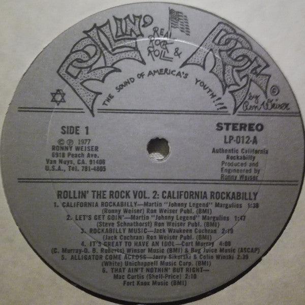 Various : Rollin' The Rock Vol. 2: California Rockabilly (LP, Comp)