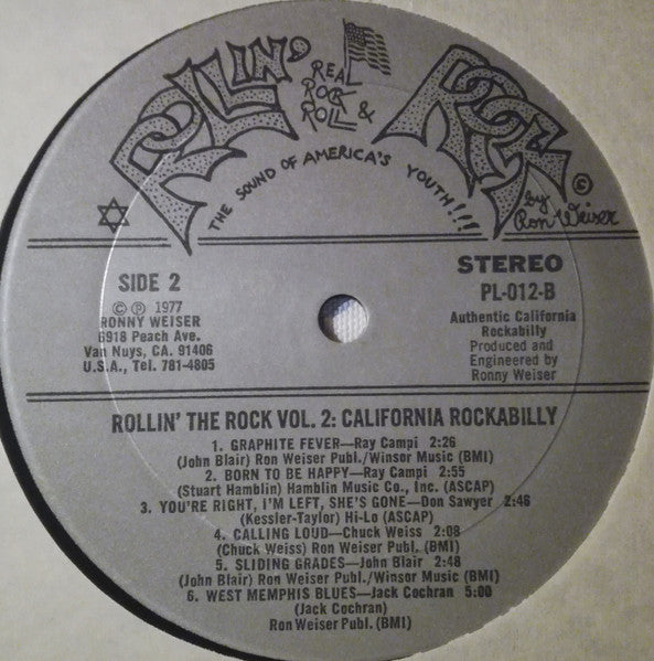 Various : Rollin' The Rock Vol. 2: California Rockabilly (LP, Comp)
