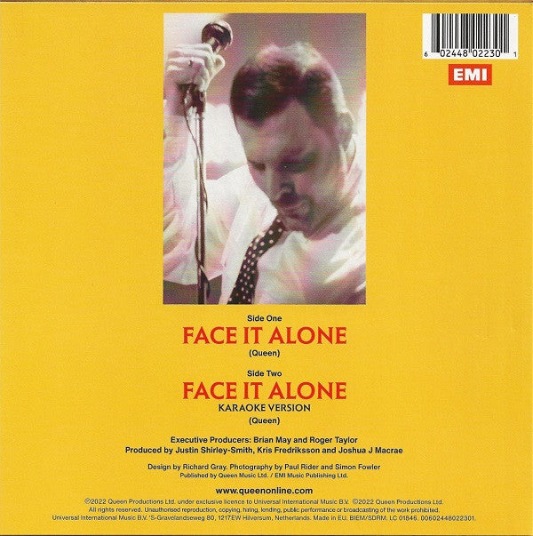 Queen : Face It Alone (7", Single)