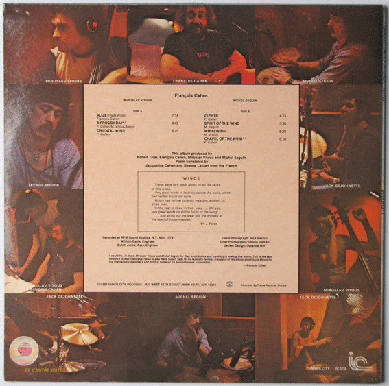François Cahen : Great Winds (LP, Album)