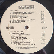 Monty Python : Monty Python's Previous Record (LP, Album, RE, Tan)