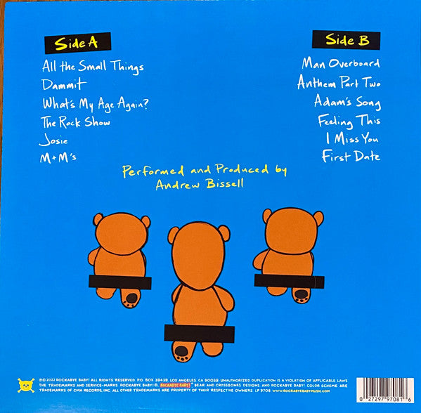 Andrew Bissell : Rockabye Baby! Lullaby Renditions Of Blink-182 (LP, Album, RSD, Ltd, RE, Yel)