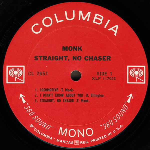 Monk* : Straight, No Chaser (LP, Album, Mono)
