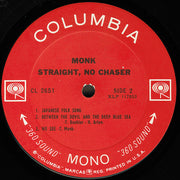 Monk* : Straight, No Chaser (LP, Album, Mono)