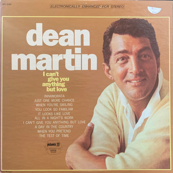 Dean Martin : I Can't Give You Anything But Love (LP, Comp, RE)