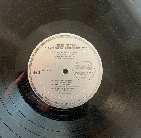 Dean Martin : I Can't Give You Anything But Love (LP, Comp, RE)
