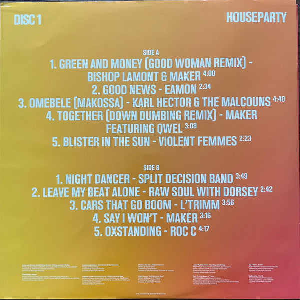 Various : Houseplant - Houseparty Double LP (LP, Ora + LP, Blu + Comp, Ltd)