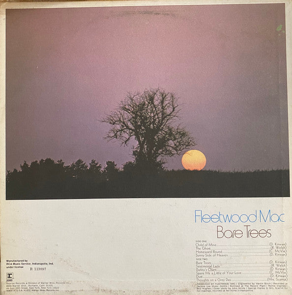 Fleetwood Mac : Bare Trees (LP, Album, Club, Ind)