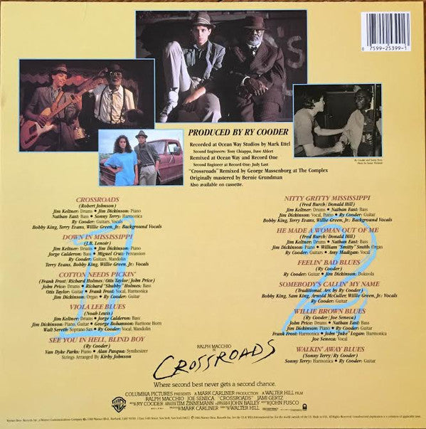 Ry Cooder : Crossroads - Original Motion Picture Soundtrack (LP, Album, All)