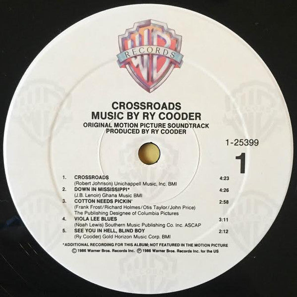 Ry Cooder : Crossroads - Original Motion Picture Soundtrack (LP, Album, All)