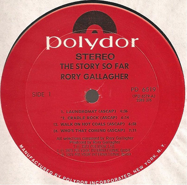 Rory Gallagher : The Story So Far (LP, Comp, Mon)