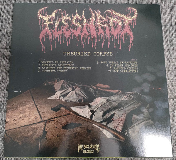 Fleshrot (3) : Unburied Corpse (LP, Album, M/Print, RP, Yel)
