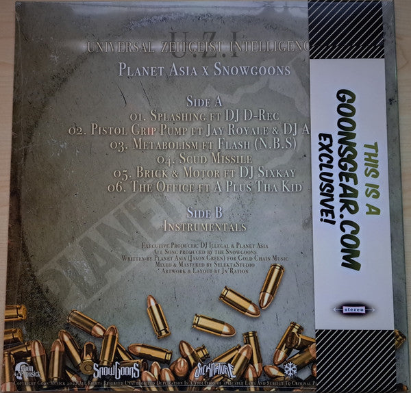 Planet Asia x Snowgoons : U.Z.I (Universal Zeitgeist Intelligence) (12", EP, Ltd, Num, Spl)